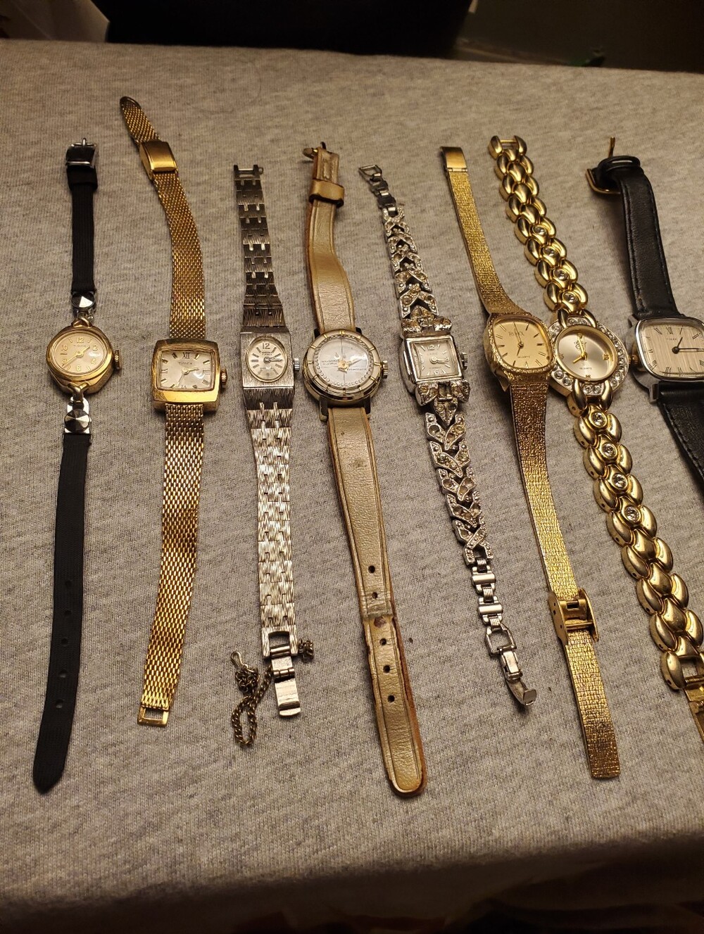 Vintage Ladies Watch Lot of 8 - Timex, Caro, Navarre, Remex- FOR PARTS OR REPAIR
